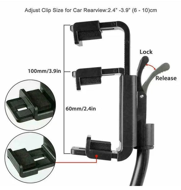Universal Rearview Mirror Phone Mount
