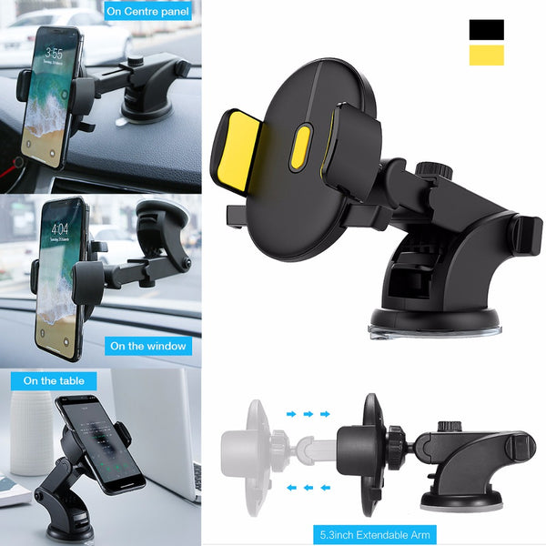 ExtendPro™ — Telescopic Long Arm Car Phone Mount with Dashboard Suction Cup