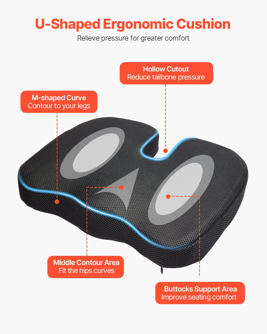 Cooling Gel Memory Foam Seat Cushion