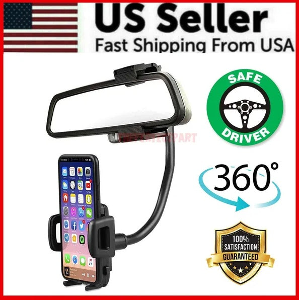 Universal Rearview Mirror Phone Mount